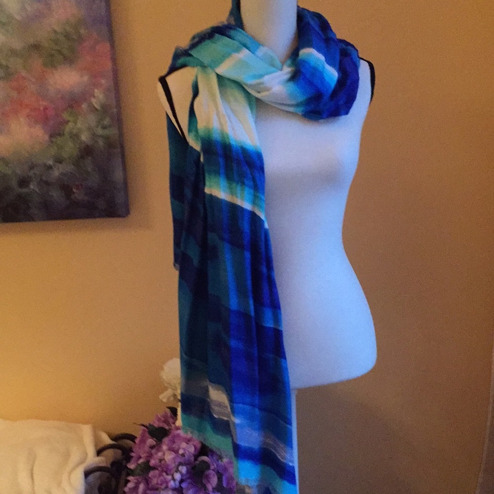 Calvin Klein scarf.  NWT.  Blues.